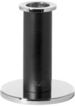 Fink schwarzer Stabkerzenhalter 12 cm kleiner Kerzenhalter mit silbernem Fu&szlig;
