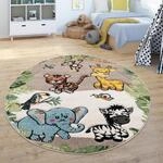 Paco Home Kinderteppich Kinderzimmer Dschungel Tiere Giraffe L&ouml;we AFFE Zebra...