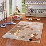 Pergamon Kinderzimmer Teppich Kurzflor Maui Kids Fuchs und B&auml;r Beige Braun in 5