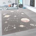 Paco Home Kinder-Teppich, Spiel-Teppich F&uuml;r Kinderzimmer Mit Planeten Und...