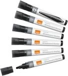 Nobo Liquid Ink Whiteboardmarker-Set, 10 St&uuml;ck, Feine 3 mm Rundspitze, Schwarz,