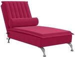 vidaXL Massage Chaiselongue mit Nackenrolle, Liegesessel mit Sperrholzlatten