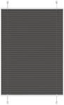 vidaXL Plissee Schwarz 85x150 cm Stoffbreite 84,4 cm Polyester, Faltrollo,...