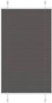 vidaXL Plissee Schwarz 80x100 cm Stoffbreite 79,4 cm Polyester, Faltrollo,...