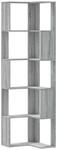 vidaXL B&uuml;cherregal 5 B&ouml;den Grau Sonoma 50x50x179 cm Holzwerkstoff