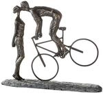 Casablanca Skulptur Kiss me, Deko Figur Bronze, Kunstharz Statue Wohnzimmer, B&uuml;ro
