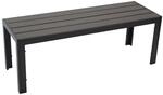 DEGAMO Gartenbank Hockerbank Sorano 2-sitzer 120cm, Gestell Aluminium anthrazit,