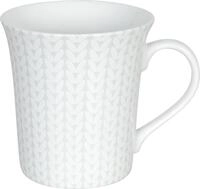 K&ouml;nitz Kaffeebecher"Wolle" wei&szlig;/metallic-optik