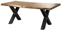 MASSIVMOEBEL24.DE Esstisch Mango Natur lackiert Freeform | 240x100x77 cm...
