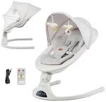 Kinderkraft TULSY Elektrische Babywippe, 5 Intensit&auml;tsstufen, H&uuml;pfstuhl f&uuml;r Babys,