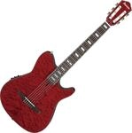 Ibanez FRH20 Thinline Akustik-E-Gitarre mit Nylonsaiten, Weinrot, Sweetwater