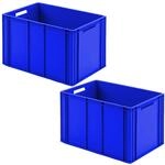 BRB 2 Eurobeh&auml;lter mit 2 Durchfassgriffen, LxBxH 600x400x420 mm, Rippenboden...