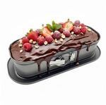 Relaxdays Springform Kastenform, HxBxT: 8 x 30 x 12 cm, antihaft, auslaufsicher,