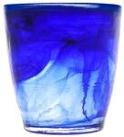 H&H Set 6 Bicchieri Alabastro In Vetro Blu Cl23