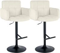 CLP Barhocker 2er Set mit Lehne Los Angeles, Barstuhl gepolstert Samt,...