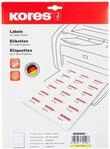 Kores Folien Etiketten transparent Laser+Kopierer 105,0 x 74,0mm 10 Blatt 80