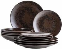 M&Auml;SER Metallic Bronze, 12-teiliges Tafelservice f&uuml;r 4 Personen mit edel gl&auml;nzender