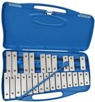 Relaxdays Glockenspiel, chromatisch, 25 Klangplatten G5&ndash;G7, 2 Schl&auml;gel, Xylophon