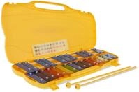 GEWA Glockenspiel, Klangspiel, Xylophon, mit 25 bunten Metallklangplatten,