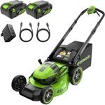 Greenworks 48V (2x24V) Selbstfahrender Akku Rasenm&auml;her bis zu 480m&sup2;, 46cm