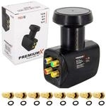 Premium X Quad LNB - 4Fach - f&uuml;r 4 Teilnehmer - 4K Full HD - mit Wetterschutz...