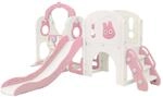 Joyz Kinderrutsche mit Spielturm & Schaukel, 6-in-1 Kinder Spielplatz mit Turm