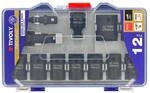 TIVOLY - Schlagschrauber-N&uuml;sse - 9 Steckn&uuml;sse 1/2 &Oslash; 8 bis 24 mm + 2 Adapter + 1
