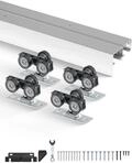 VEVOR Schiebet&uuml;r-Beschlagschienensatz Schiebet&uuml;rsystem 1524 mm, Doppelschienen
