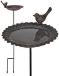 Gusseisen Vogeltr&auml;nke in Antik Optik - 111 cm - Vogel Futterstation Vogelhaus