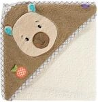 Fehn Kapuzenbadetuch Capybara Clara &ndash; Baby Badeponcho aus Frottee mit Kapuze und