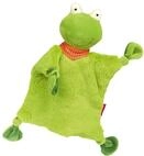 Sigikid 42934 Schnuffeltuch, Gr&uuml;n/Frosch, 28x22x7 cm