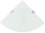 vidaXL 2X Eckregal mit verchromten Halterungen Glasregal Badregal Wandregal Glasboden