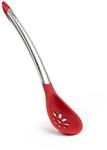 CUISIPRO ELEGANCE Geschlitzter Kochl&ouml;ffel aus satiniertem Edelstahl | 30,5 cm | Rot