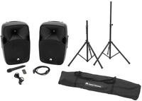 OMNITRONIC Set XFM-212AP Aktives Lautsprecherset mit MP3-Audioplayer, Bluetooth, SD,