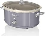 Swan Retro SF17031GRNEU Slow Cooker 6,5L Abnehmbarer Kochbeh&auml;lter, PFOA- und