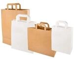 PAPSTAR Papier-Tragetasche, 320 x 215 x 270 mm, wei&szlig; aus Kraftpapier, 70 gqm,