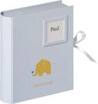 walther design Aufbewahrungsboxen blau 32 x 32 cm mit Pr&auml;gung Baby Animal FB-148-L
