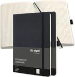SIGEL CO320/3 Premium Notizbuch A5 kariert schwarz, Softcover, 194 nummerierte