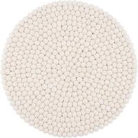 myfelt Filzkugel Sitzauflage Stuhlauflage - Lin&eacute;a - &Oslash; 36 cm, wei&szlig;