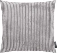 MAGMA Shara Kissenbezug 45x45 cm - grau,- samtig weich kuschelig Cord Look,