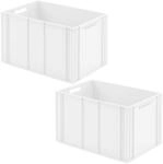 BRB 2 Eurobeh&auml;lter mit 2 Durchfassgriffen, LxBxH 600x400x420 mm, Rippenboden...