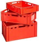 Set Fleischkiste E1 E2 E3 Fleischkisten Rot Kisten Eurobox Lebensmittelecht