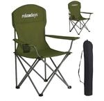 Relaxdays Camping Stuhl, 2er Set, faltbar, Tragetasche, Getr&auml;nkehalter, 150 kg,