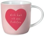 Grafik Werkstatt Kaffeetasse mit Spruch 300 ml Porzellan Tasse Dich hab ich am