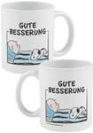 The Peanuts Snoopy Tasse - Gute Besserung Kaffeetasse Becher Kaffeebecher aus...