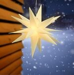 Spetebo Adventsstern zum H&auml;ngen f&uuml;r Au&szlig;en mit 15 LED - 35 cm -...
