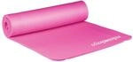 2 x Yogamatte, 1 cm dick, f&uuml;r Pilates, Fitness, gelenkschonend, mit Tragegurt,