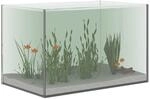 vidaXL Aquarium mit Speicher Transparent 40 x 25 x 25 cm Glas, Aquarium Vitrine,