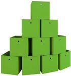 VCM 10er Set Faltbox | Klappbox Stoff Kiste | Faltschachtel | Ma&szlig;e ca. H. 28 x...