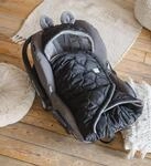 Kaiser 65304 Recy Small Babyschalen Wrap Fu&szlig;sack (black/grey)